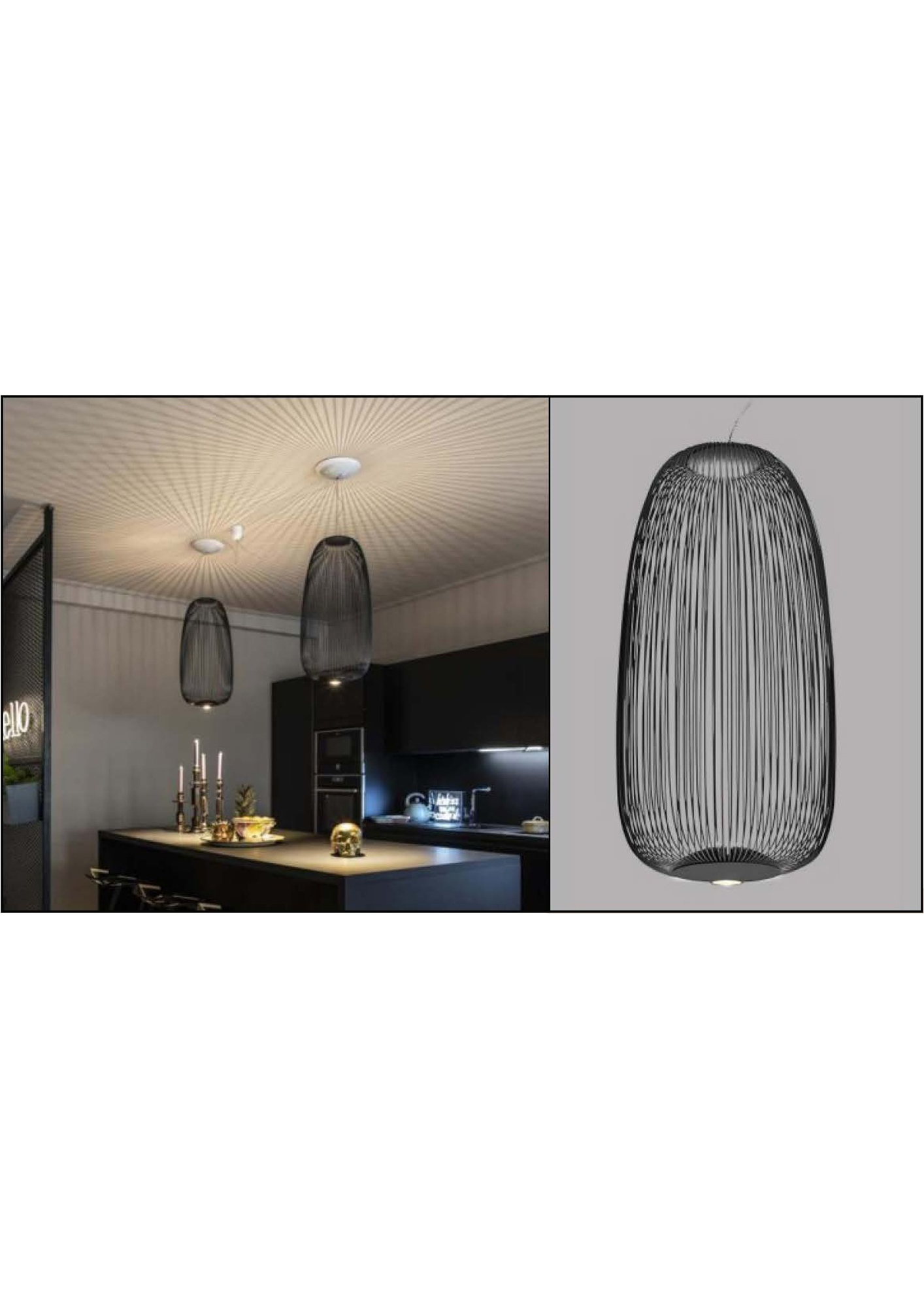 Beyond Lights - Cage Pendant Lamp- GL